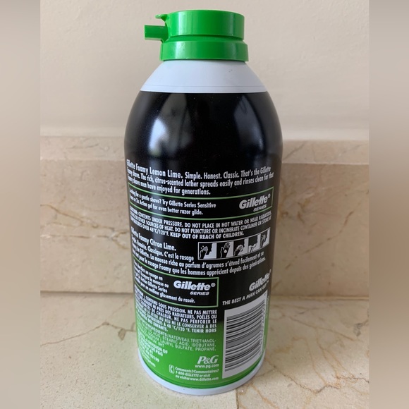 Gillette Foamy Lemon Lime Shaving Foam Comfort Glide Formula 11 Oz - Picture 2 of 3